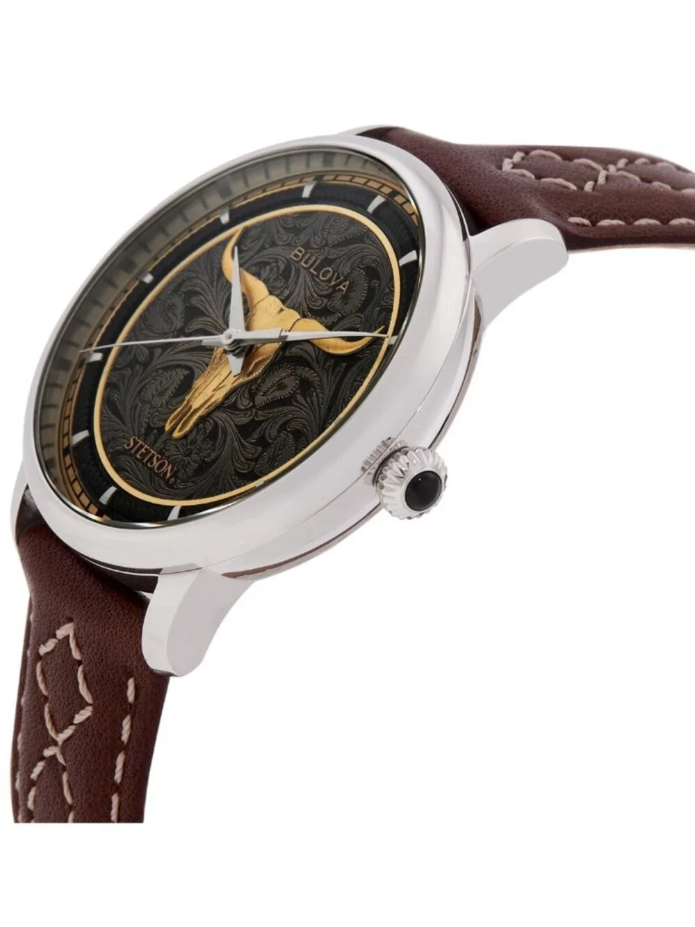 NWT Bulova Longhorn Automatic Black Dial Men's Watch